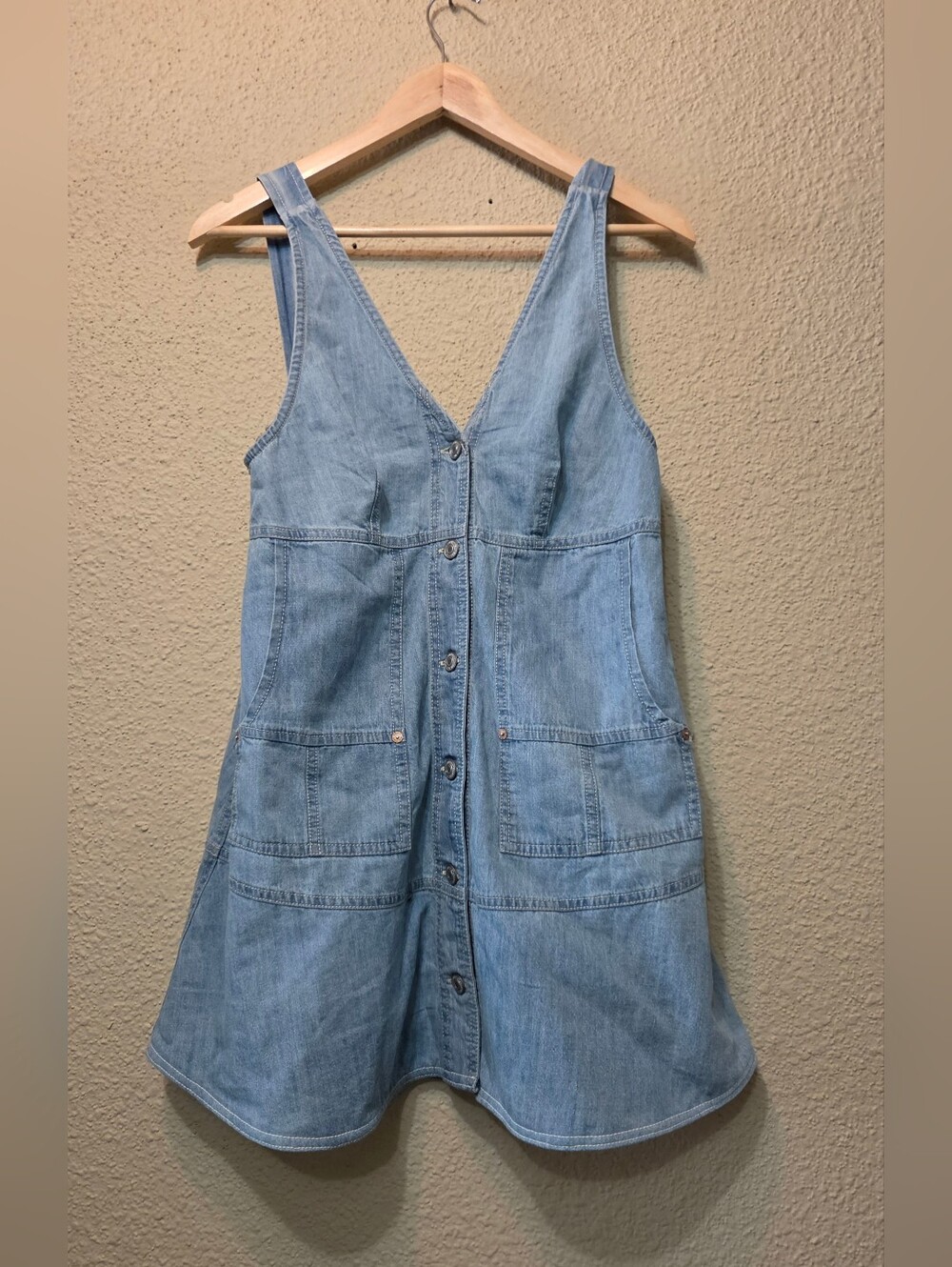 We The Free Dress Womens XS Mini Light Blue Denim